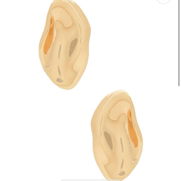 Gold Abstract Earrings - Picture 1 of 2